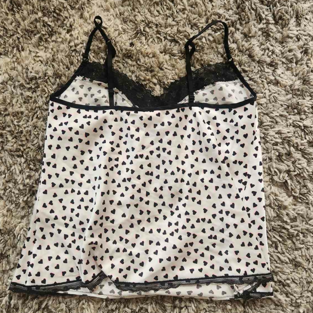 Victoria's Secret heart motif slip tank top S - Picture 2 of 4